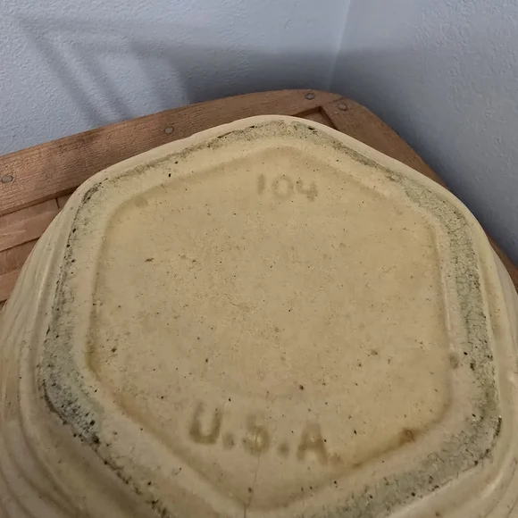 Vintage Yellow and Blue Ceramic Bowl - Picture 2 of 3